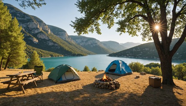 Camping dans le verdon pres du lac